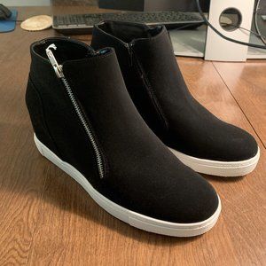 Brash Cece Black Wedge Sneakers